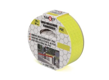 Cinta adh 50mmx33mt señalizacion target pvc ver reflectante