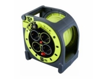 Enrollacable 3x1,5mm 15mt  3680v 230v ip55 4t-tt term. inter