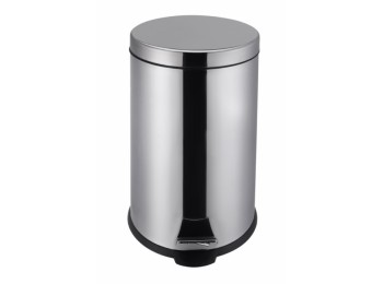 Cubo bas. c/pedal 20lt Ø29x44cm cub.extr. inox vivahogar