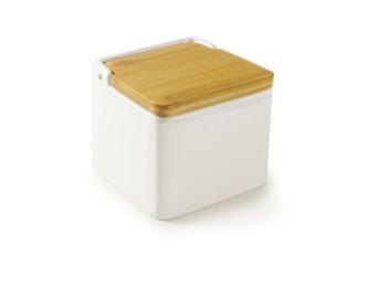 Salero coc cuadrado 11x11x10cm c/tapa ceram ibili 1 ud