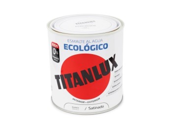 Esmalte acril sat. 250 ml bl al agua ecologico titanlux