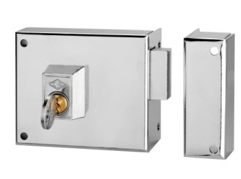 Cerradura sobr. 120x60mm 124a12i/0 niq s/pal izq cvl