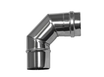 Codo estufa pellet 90§ Ø80mm inox exojo
