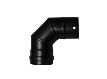 Codo estufa pellet 90§ Ø80mm a/esm/vitr. ne exojo