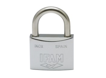 Candado seg 40mm arco corto acero 316 inox ifam
