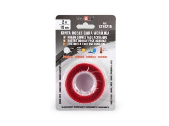 Cinta adh 19mmx 2mt d/cara target multiuso acril c170219