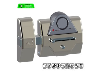Cerrojo alta seguridad cr/mt con alarma refor lince