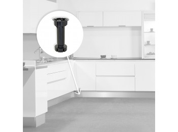 Emuca pie nivelador con base premontada para mueble, regulable 148-165 mm, Plástico, Negro, 40 ud.