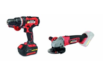 Taladro perc. 18v li 4.0ah + amoladora 115 mm 2bat pbl 2124