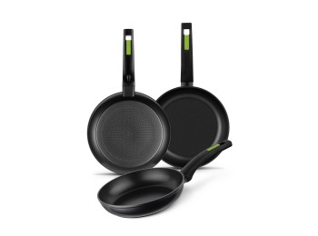 Sarten coc 18-22-26cm   ind neg/ver monix 3 pz