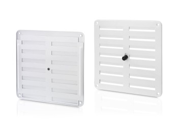 Rejilla vent regul. 170x170mm alu esm.bco inofix