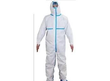 Mono trabajo 2xl capucha pp desechable bl