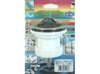 Valvula fontan lavabo-bidet 11/2x40mm pvc s&m