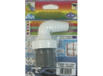 Desague evac lavadora 40mm pvc bl s&m