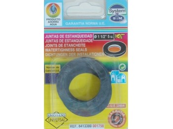 Junta fontan plana 1´1/2 5pz goma s&m 5 pz