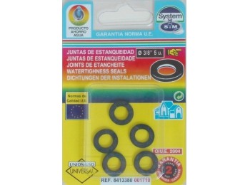 Junta fontan plana 3/8´ 5pz goma s&m 5 pz