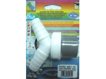 Desague evac lavadora 40mm db pvc s&m