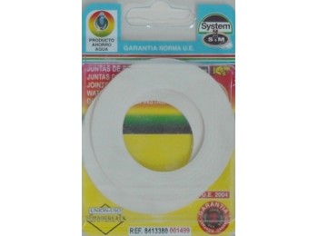 Junta fontan plana 1´1/4 lavabo 2pz goma s&m 2 pz