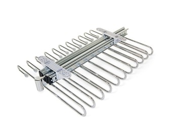 Emuca Pantalonero extraible para armario, 470 mm, 11 varillas, Acero, Cromado