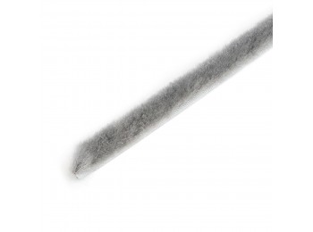 Emuca Burlete guardapolvo adhesivo, altura 17 mm, rollo de 10 m, Gris