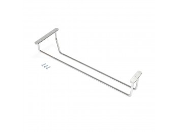 Emuca soporte para copas para mueble, 340 mm, acero, acabado cromado.