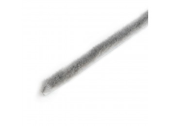 Emuca Burlete guardapolvo adhesivo, altura 9 mm, rollo de 10 m, Gris