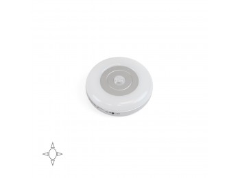 Emuca Aplique LED, recargable por USB, sensor de movimiento, Luz Blanca natural, Plástico, Gris metalizado