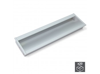 Emuca Tiradores para mueble, intereje 160 mm, Aluminio, Anodizado mate, 20 ud.