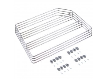Emuca juego de separadores para armarios y estanterías, 4 unidades, acero, cromado.