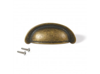 Emuca Tiradores para mueble, intereje 64 mm, Zamak, Bronce