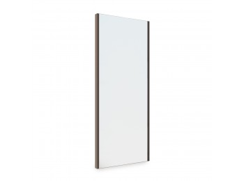Emuca Espejo extraíble para interior de armario, orientable, 340 x 1000 mm, moka.