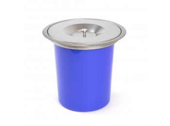 Emuca Cubo de basura empotrable para encimera de cocina, 6lt. 