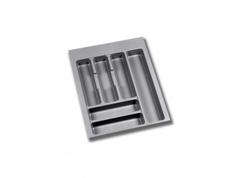 Emuca Cubertero para cajón de cocina, módulo 450 mm, Plástico, Gris