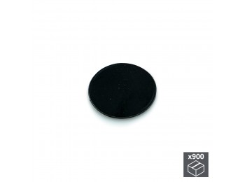Emuca Tapa tornillos, adhesiva, D. 20 mm, Negro, 900 ud.