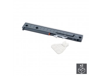 Emuca Mecanismo de cierre suave para cajón Ultrabox, 350-500 mm, Plástico, Gris