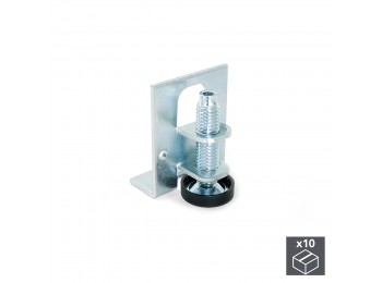 Emuca Nivelador para mueble, regulación interior, M10, altura 46 mm, Acero y plástico, 10 ud.