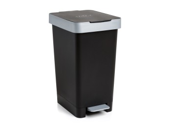 Cubo recic. 25 lt c/pedal tatay pp neg/gr smart 1021027 1 ud