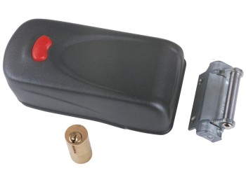 Cerradura elec sobrep cisa ac/abs ne pulsador y cilindro fij