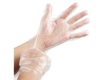 Guante desechable l09 sualpe plastico pe tra 303 100 pz