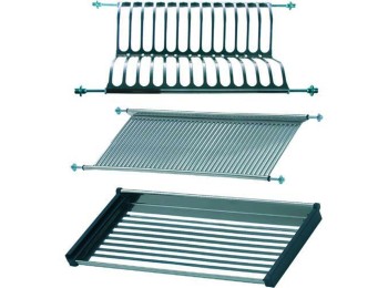 Escurreplatos-vasos mueble cocina 400mm a/inox inox ecr0 mic