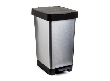 Cubo recic. 25 lt c/pedal pp gris tatay 1 ud