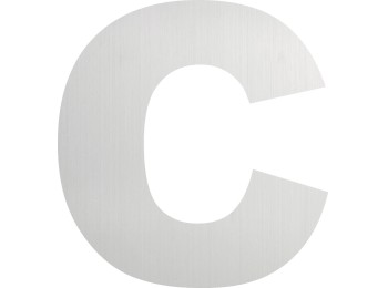 Letra señalizacion ´c´ 130mm adh. acero inox aisi 304 inox s