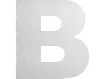 Letra señalizacion ´b´ 130mm adh. acero inox aisi 304 inox s