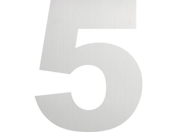 Numero señalizacion ´5´ 130mm adh. acero inox aisi 304 inox