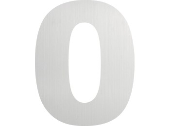 Numero señalizacion ´0´ 130mm adh. acero inox aisi 304 inox