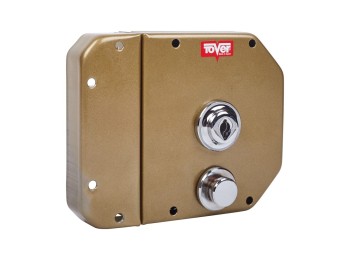 Cerradura seg. sobr. 1p tover oro 7001 izq con resbalon 7001