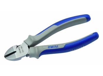 Alicate corte diagonal 142mm m/bim ac azul niquelado irimo 1