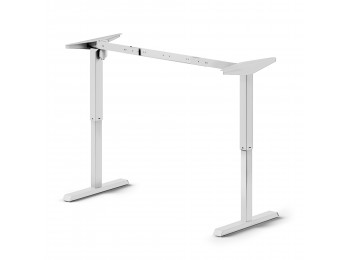 Emuca Mesa motorizada regulable en altura, acero, blanco