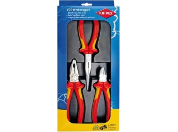 Alicate elec aisl.1000v knipex 3 pz