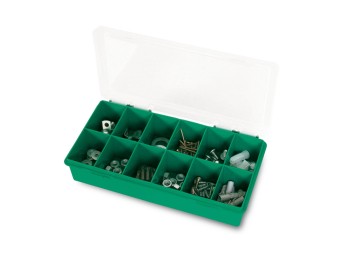 Estuche clasif 250x140x54mm sep.fijos 12caj pp vde n§11 tayg